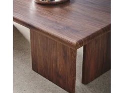 Mesa de centro rectangular con efecto madera nogal