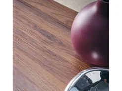 Mesa de centro rectangular con efecto madera nogal