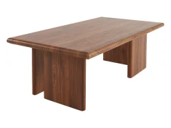 Mesa de centro rectangular con efecto madera nogal