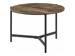Mesa de centro redonda 42 x 60 cm efecto madera oscura 03_0008494