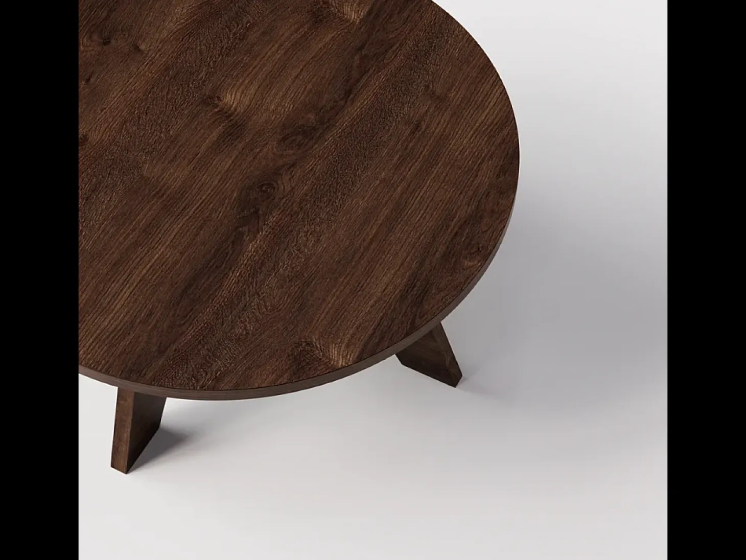 Mesa de centro redonda BELL Ø68 cm Roble Chocolate