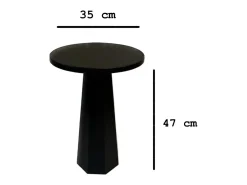 Mesa de centro redonda con base ancha H47 cm - LILYUM