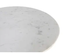 Mesa de centro redonda de mármol y madera de teca