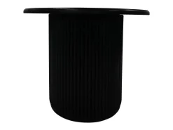 Mesa de centro redonda Easy - MDF y mármol - Negro