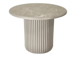 Mesa de centro redonda Easy - MDF y mármol - Gris