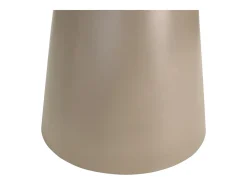 Mesa de centro redonda Tango - MDF y travertino - Beige