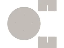 Mesa de centro redonda tablero laminado de 3cm taupe 100cm-HECHO EN ESPAÑA