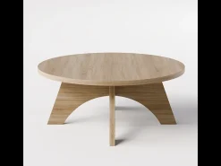 Mesa de centro redonda YUKO Ø90 cm Roble Sonoma