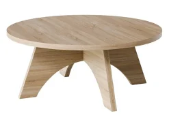Mesa de centro redonda YUKO Ø90 cm Roble Sonoma