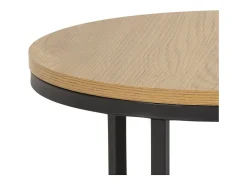 Mesa de centro Spiro Ø50 cm, juego de 2, roble.