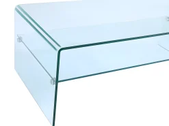 Mesa de centro STILEOS - Doble nivel - Cristal templado