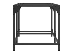 Mesa de centro superficie de vidrio acero 78,5x40x40 cm