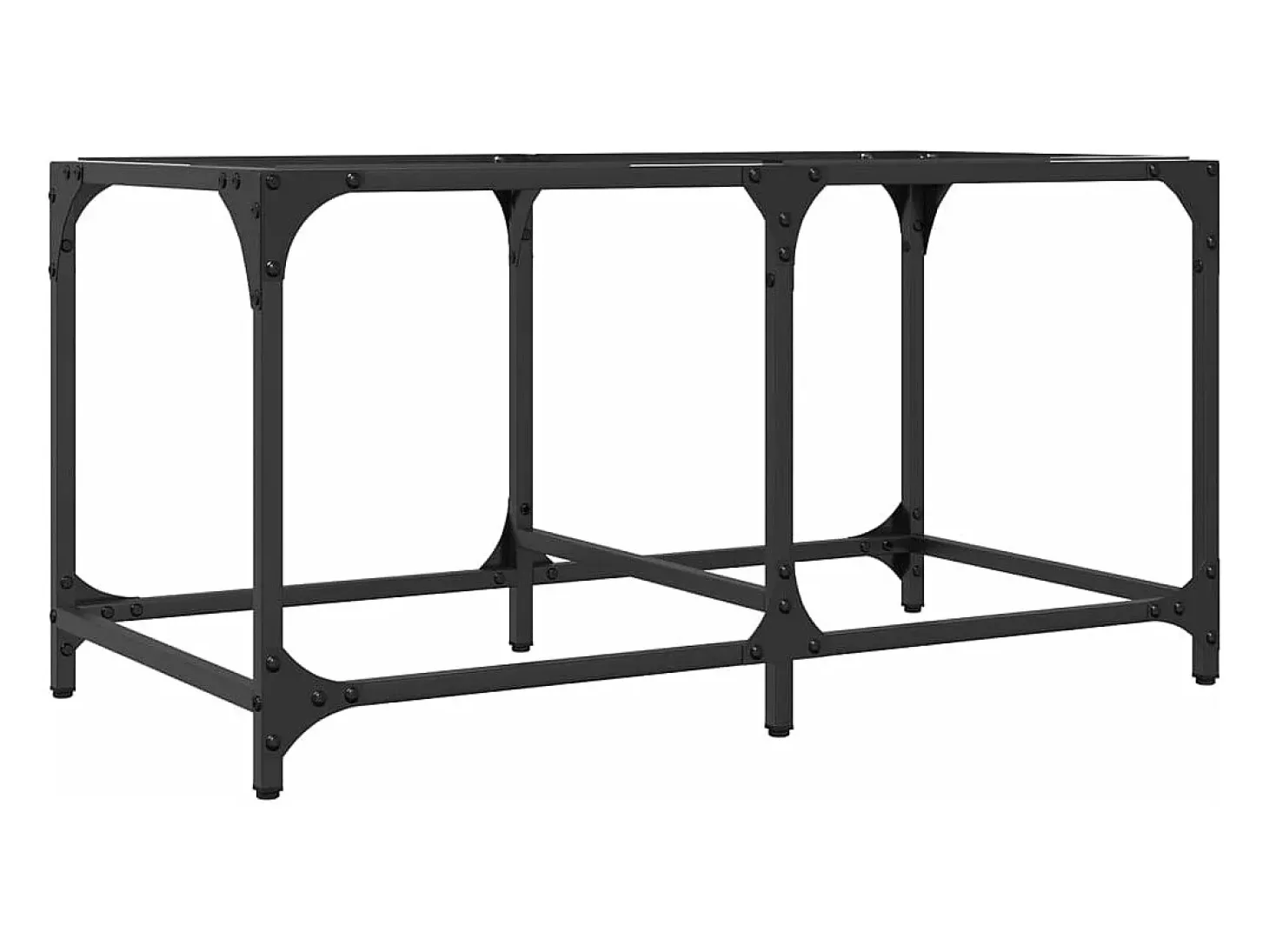 Mesa de centro superficie de vidrio acero 78,5x40x40 cm