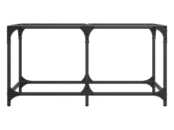 Mesa de centro superficie de vidrio acero 78,5x40x40 cm