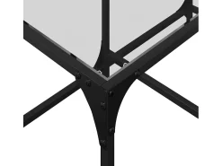 Mesa de centro superficie de vidrio acero 78,5x40x40 cm