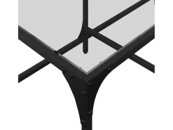 Mesa de centro superficie de vidrio acero 98,5x50x40 cm