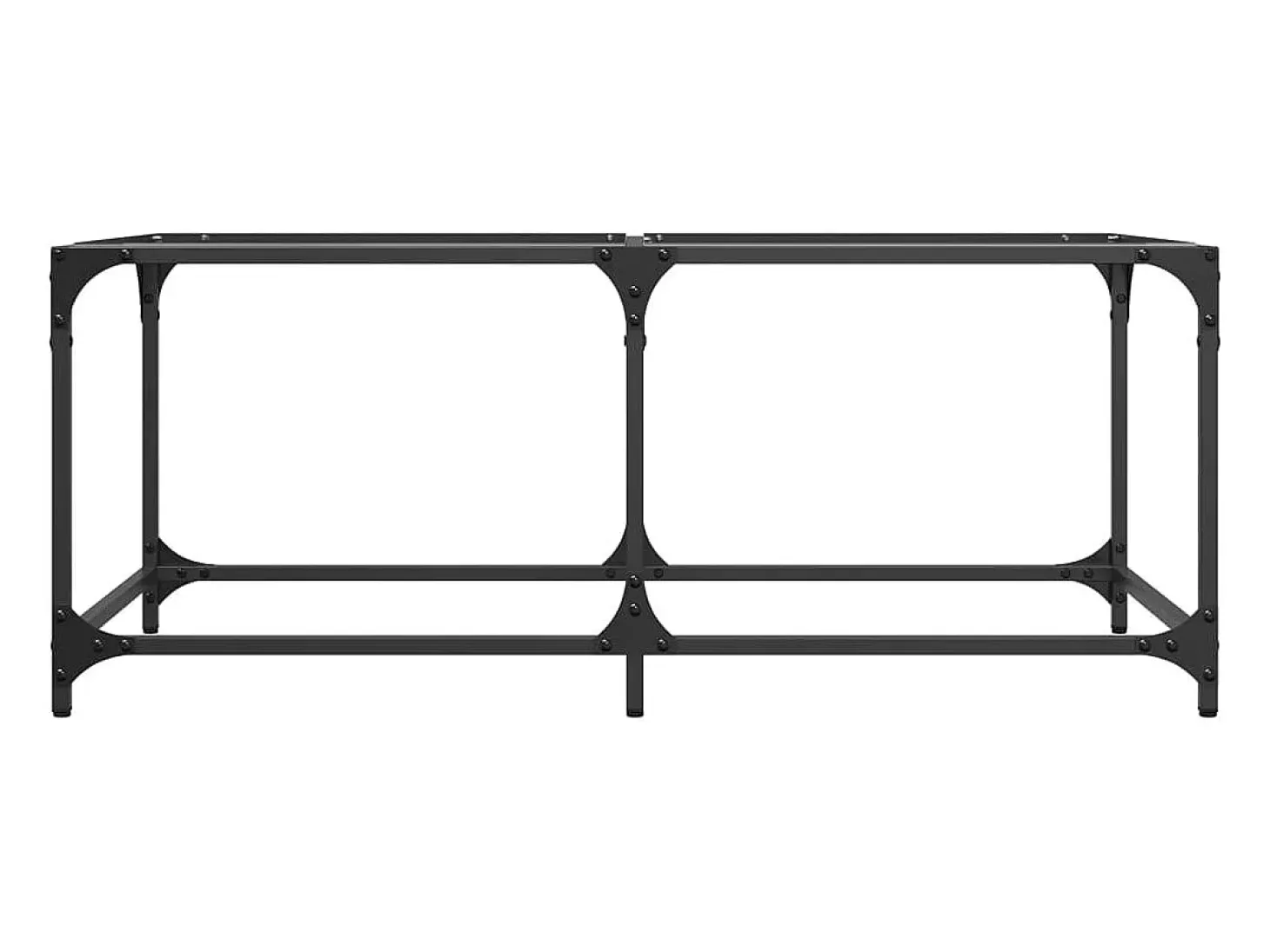Mesa de centro superficie de vidrio acero 98,5x50x40 cm
