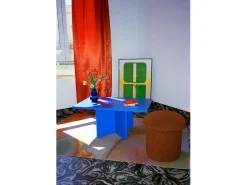 Mesa de centro tablero laminado de 3cm azúl prussia 100x60cm- HECHO EN ESPAÑA