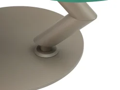Mesa de centro tableros pivotantes de cerámica y vidrio templado - Efecto mármol blanco - ELDOVA