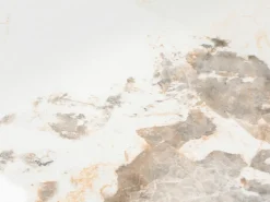 Mesa de centro tableros pivotantes de cerámica y vidrio templado - Efecto mármol blanco - ELDOVA