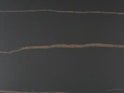 Mesa de centro tapas giratorias de cerámica y cristal templado - Efecto mármol negro - ELDOVA