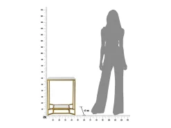 Mesa de Centro VKH536, Oro, 47x47x60 cm, Kendra Home