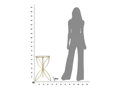Mesa de Centro VKH569, Oro, 35x35x60 cm, Kendra Home