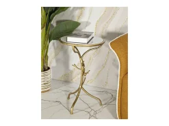 Mesa de Centro VKH801, Oro, 38x38x60 cm, Kendra Home