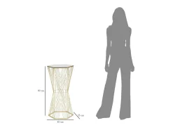 Mesa de Centro VKH600, Oro, 40x35x80 cm, Kendra Home