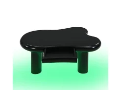 Mesa de centro 98x65.5x40 cm - forma de nube - 1 cajón - con iluminación LED - negro