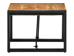 Mesa de centro 50x50x35 cm madera maciza acacia