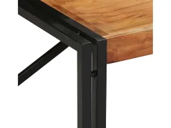 Mesa de centro 100x100x35 cm madera maciza acacia