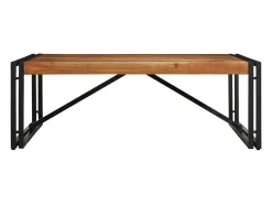 Mesa de centro 100x100x35 cm madera maciza acacia