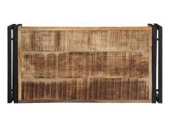 Mesa de centro 80x40x35 cm madera maciza de mango rugosa