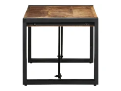 Mesa de centro 80x40x35 cm madera maciza de mango rugosa