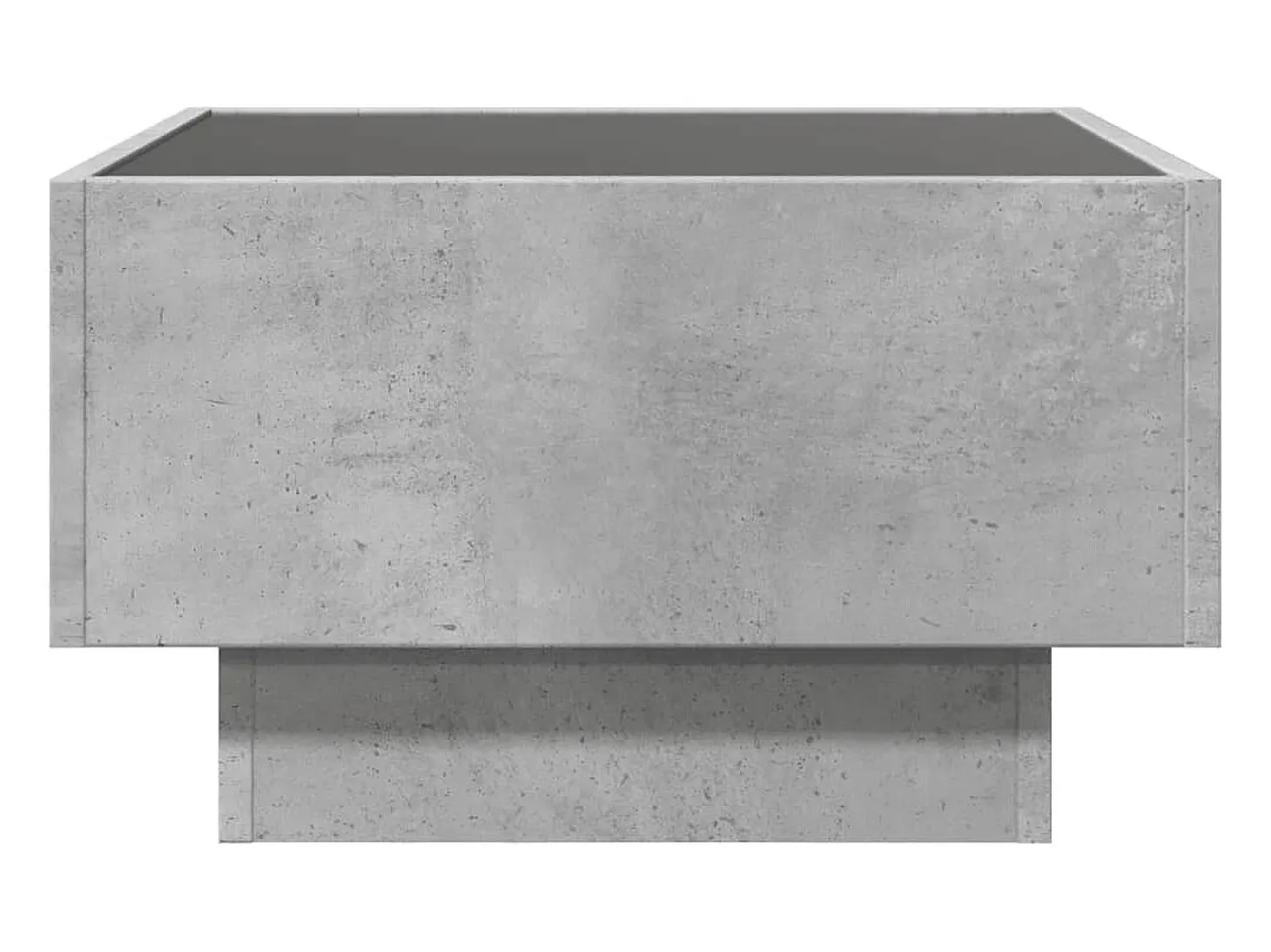 Mesa de centro y LED madera ingeniería gris hormigón 50x50x30cm
