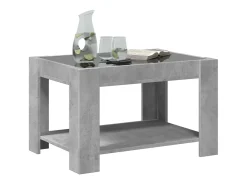 Mesa de centro y LED madera ingeniería gris hormigón 73x53x45cm