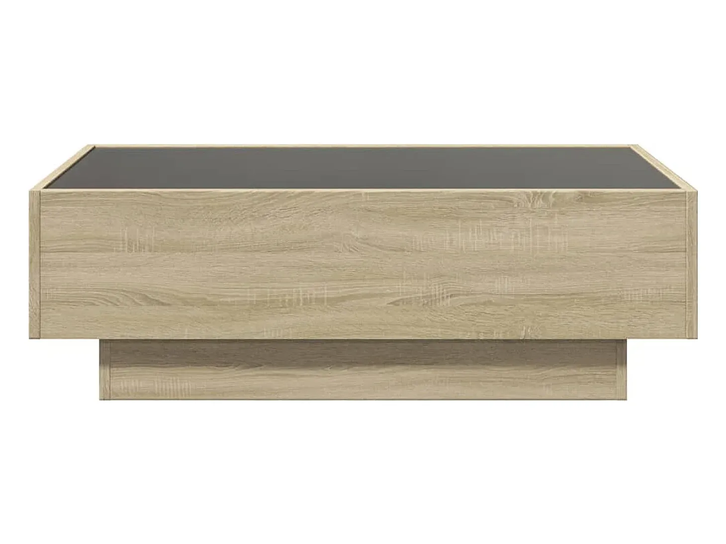 Mesa de centro y LED madera ingeniería roble Sonoma 90x50x30 cm