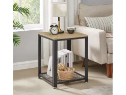 Mesa de centro/mesita de noche Valora – Roble Sonoma con marco negro