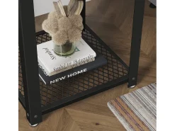 Mesa de centro/mesita de noche Valora – Roble Sonoma con marco negro