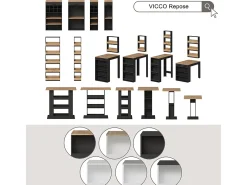 Mesa de comedor sonoma/blanco 67x100x77.5 repose