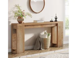 Mesa de Consola 160 x 29,5 x 85 cm, Mesa auxiliar, Mesa de Pasillo, Mesa Baja para pequeños espacios