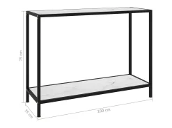 Mesa de consola blanco vidrio templado 100x35x75 cm