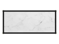 Mesa de consola blanco vidrio templado 80x35x75 cm