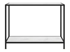 Mesa de consola blanco vidrio templado 100x35x75 cm ES234348