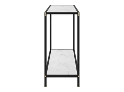Mesa de consola blanco vidrio templado 100x35x75 cm ES234348