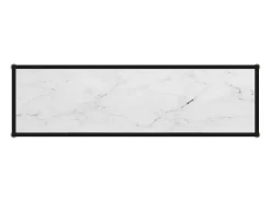 Mesa de consola blanco vidrio templado 120x35x75 cm