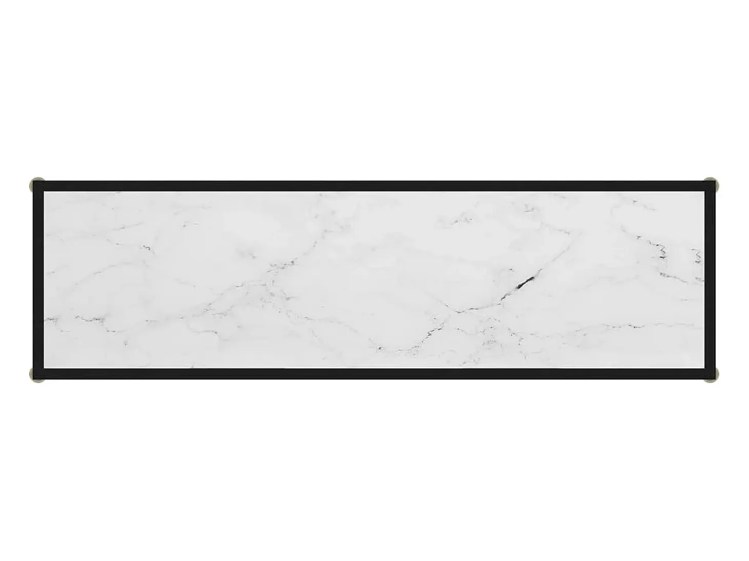 Mesa de consola blanco vidrio templado 120x35x75 cm