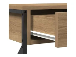 Mesa de Consola con cajón Roble artisan 75 x 28 x 75 cm