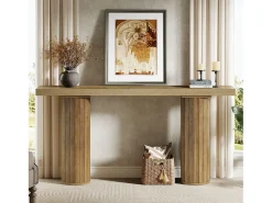 Mesa de consola extra larga de 160 cm, mesa rectangular para el vestíbulo, mesa para sofá detrás del sofá